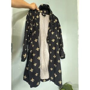 Cardigan  NFL New Orleans Saints Women's Black Gold pullover Size S